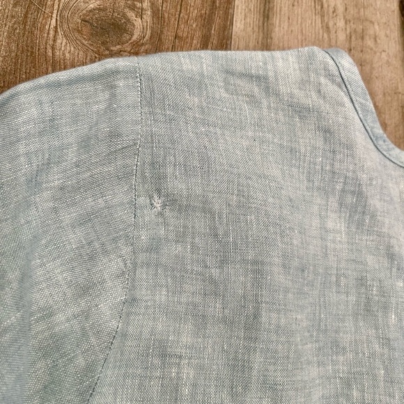 FLAX Designs 100% Linen Tunic 3/4 Sleeve Mint Green Sz medium - Picture 7 of 7